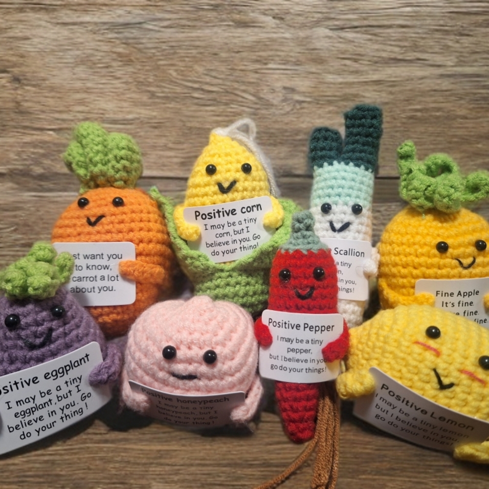 Crochet Emotional Support Vegetables and Fruits